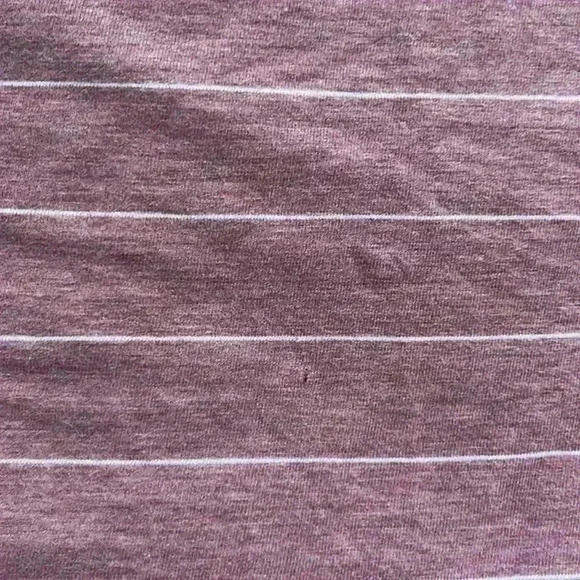 Lululemon Love Tee V Short Serve Stripe Heathered So Merlot White - Picture 10 of 10
